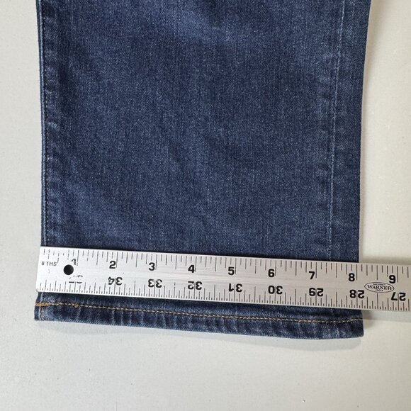 Revtown Jeans Mens 36x32 Blue Automatic Relaxed Straight Stretch Dark Wash Denim - Picture 11 of 12